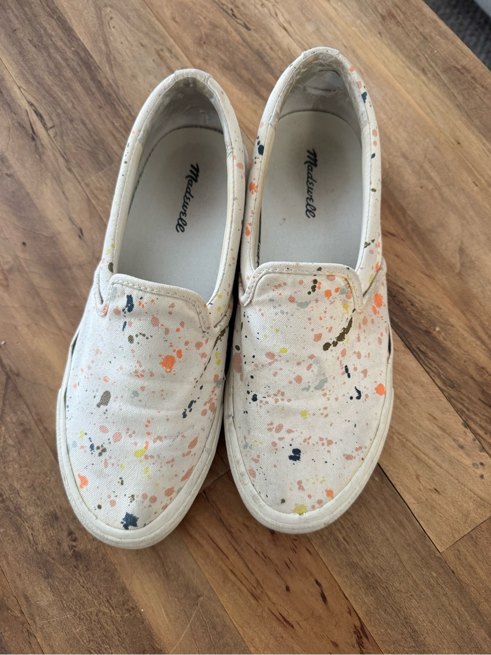 Madewell Canvas Slip-On Shoes with Paint Splatter
